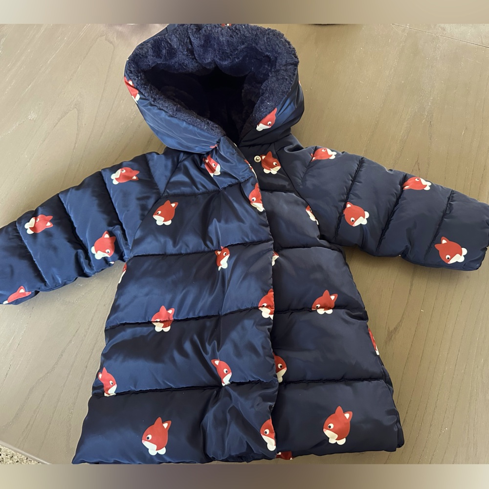 Navy Blue Puffer Jacket 24 months Jacadi Paris - baby girl